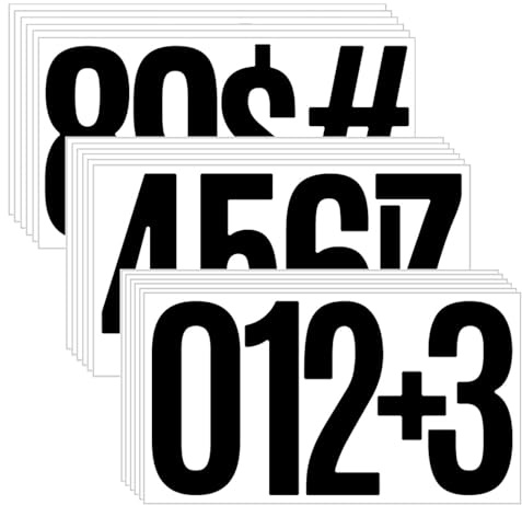XFSRG 18 Fogli Numeri Adesivi Grandi 15 cm Impermeabili Numero Civico Esterno Fai Da Te Sticker per Cassetta Postali Postale Cartelli(Nero)