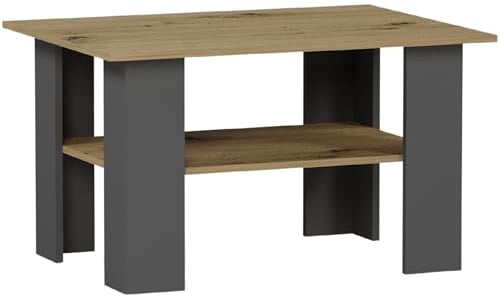 Framire Couchtisch Artisan Mix Anthrazit, 55 x 80 x 60 cm - Modern A-1