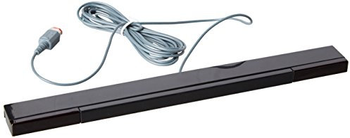 Sensor bar for Nintendo Wii wired infrared LED bar compatible with Wii remote & motion plus, includes clear stand – black | ZedLabz