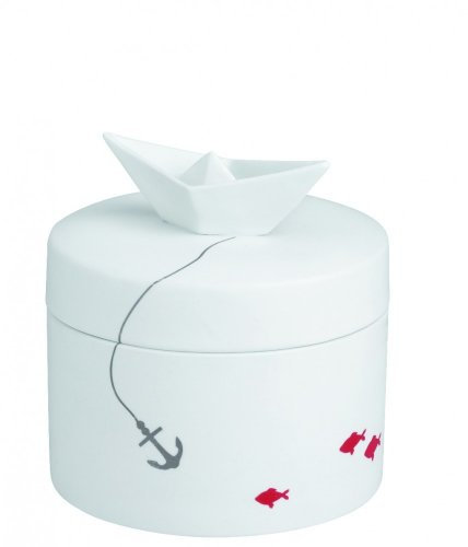 räder Wohnzubehör GmbH Porzellangeschichten Porzellandose, Porzellan, Weiß, D 11 cm H 8 cm