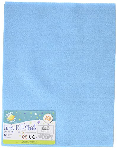 Craft Planet 9 x 12 Acrylic Felt, Baby Blue, Craft Felt Sheets, Coloured Square Sheets, Felt Crafting Fabric, Stick With Glue Adhesive, Pritt Stick, Felt Crafting Fabric For Sewing, Patchwork, Craft