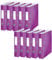 Leitz Qualitäts-Ordner 180°, 10er Pack, A4, schmal, 5,2 cm Rückenbreite, laminierte Graupappe, Violett, WOW Serie, Design kann variieren, 10060062