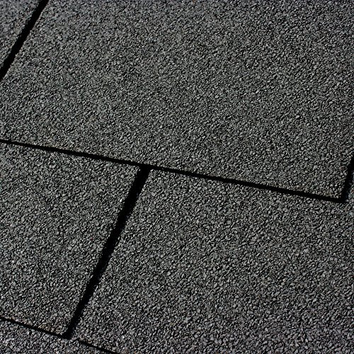 5er Pack Dachschindeln Rechteck Schwarz 5x 3 m² = 15 m²