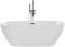 Stilvolle Acryl Badewanne oval freistehend weiß mit Überlauf 170 x 80 cm Nevis