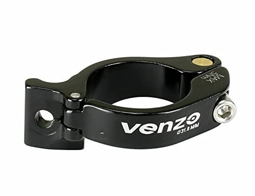 Venzo Road Or Mountain Bike Bicycle Braze On Front Derailleur Adapter Clamp 34.9mm Compatible with Shimano Sram