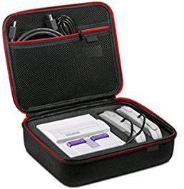 Étui pour Nintendo NES FC, étui Glodenbridge NES , étui de transport rigide pour console Nintendo NES Classic, 2 contrôleurs, câble HDMI et sac de rangement pour accessoires