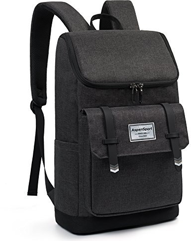 ASPEN AspenSport Rucksack 18L dunkelgrau I stabiler Tagesrucksack I wasserabweisender Rucksack mit Schnallen I verstellbarer Backpack I ergonomischer Allround-Rucksack für Damen & Herren