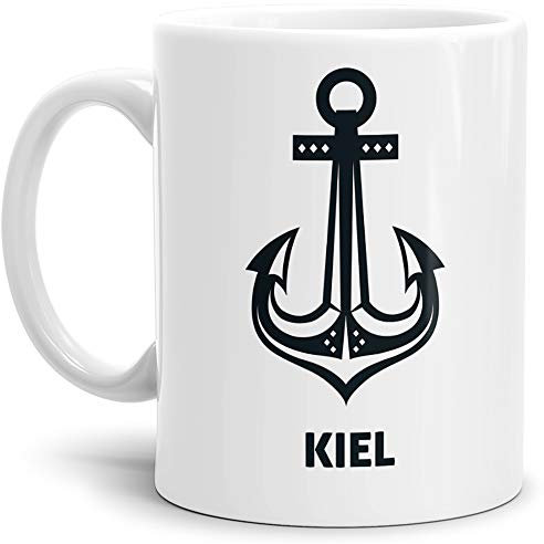 Tassendruck Anker-Tasse Kiel Seemann/Hafenstadt/Küste/Souvenir/Kaffeetasse/Mug/Cup