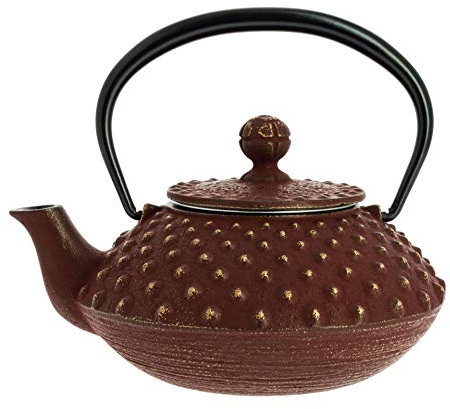 Iwachu Nanbu Tekki Tetera Kanbin Marrón-Dorado 320 mL, Hierro Colado de Japón