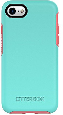 OtterBox Symmetry Series Case for iPhone SE (3rd and 2nd gen) & iPhone 8 & iPhone 7 - Non-Retail Packaging - Candy Shop (Aqua Mint/Candy Pink)