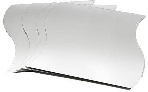 JUEGO DE 4 ESPEJOS ONDULADOS 28X30CM 2MM - LISOS