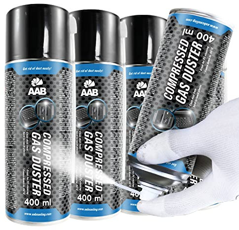 AABCOOLING Compressed Gas Duster Freezing Spray 400ml - Set of 4 - Deep Freeze Spray, Freezer Spray, Pipe Freeze Spray, Frost Spray, Pipe Freezing Kit, Freezes Down to -50*C