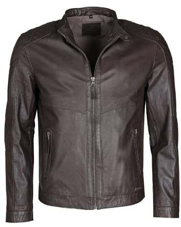 MUSTANG Herren Lederjacke Max Dark Brown 5XL
