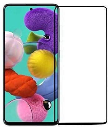 NCCZ La dureza de la película Resistente a los arañazos, por Galaxy A71 (2-Pack) 0.33mm 9H 2.5D Completa Pegamento de Cristal Templado de la película (Negro) (Color : Black)