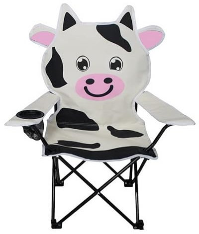 LINDER EXCLUSIV Kinder-Anglersessel mit Getränkehalter MC2504 Motivauswahl (weiß (Kuh))