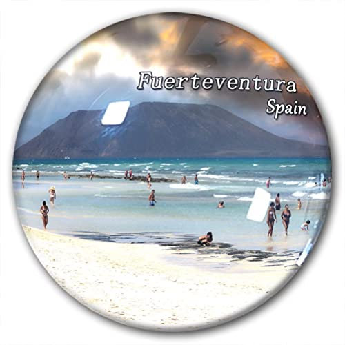 Spanien Fuerteventura Kühlschrankmagnet, Kühlschrank-Aufkleber, dekorativer Magnet, Reise-Souvenir, Kristallglas