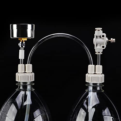 DONGKER Kit de sistema de generador de CO2 para acuario, kit de tapa de botella de calibre de válvula de tubo con manómetro para uso acuático de tanques plantados