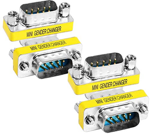 MEIRIYFA DB9 Gender Changer D-SUB 9 Pin RS-232 Stecker auf Stecker Serielle Port Kabel Koppler Adapter - 4 Stück