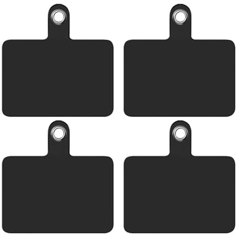 TBOC 4X Parches de Repuesto [Negro] Cordón Cuerda para Móvil Correa Universal Colgador de Móvil al Cuello Cinta Colgante Cadenas Porta Llaves Móviles Fundas Llavero Accesorios Soporte