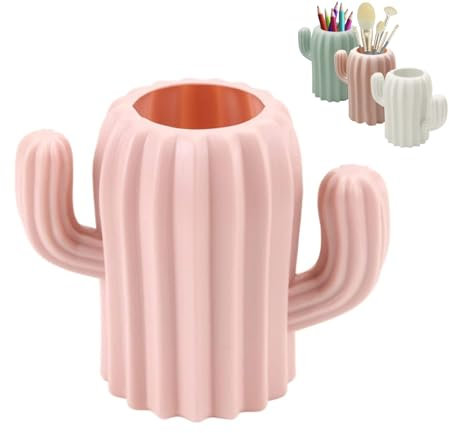 HERCHR Vase à Fleurs en Forme de Cactus, Vase en Forme de Cactus | Vase à Imitation scandinave | Vase à Fleurs | pour décoration de Bureau à Domicile(Rose)