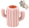 Kleine Blumenvase, Boho Vase Kaktus förmige Vase im skandi navis chen Stil Imitation Glasur Vase Pflanzen Blumen behälter für Home Office Dekoration(Rosa)