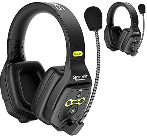 Saramonic Full-Duplex 1,9 GHz 400m Wireless Headset Intercom System Dual-Ear WiTalk-WT2D 2 Benutzer Fernkommunikation für Film/Bühnen/Video/Sport Produktion Drohne Outdoor Shoot