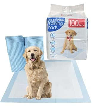 Bargain Factory - Pet Potty Training Pads Pack of 100 for Dogs Puppy Pads - 5 Layers Super-Absorbent Waterproof - 56 x 56 cm - Disposable Puppy Pee Pads