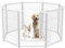 HOMIDEC Dog Pen, 8 Panel Puppy Pen with Door, High 80cm Indoor/Outdoor Pet Exercise Playpen, Portable Detachable Animal Run Enclosures for Dogs, Puppies, Cats, Rabbits and Other Animals (White)