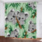 GIOVIA 3D Koala Vorhänge Abdunkelnde mit ösen 2 Stücks Gardinen Blickdicht Verdunkelungs Tropisch Dschungel Kälteschutz Scheibengardinen für Junge Mädchen Schlafzimmer B 280 X H 260 cm