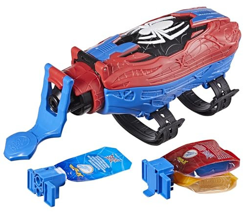 Marvel Spider-Man - Real Webs Lanzador Arácnido Supremo de Juguete para Niños y Niñas de 5 Años o Más, Lanzador 2 en 1, Disfraz de Spider-Man, Juego de rol de Superhéroes