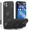 pcgaga Silicone Phone Case for iPhone 15 with Screen Protector [Ring Holder Stand] [Wrist Strap] [Microfiber Lining] Slim Shockproof Protective Cover, 6.1, Black