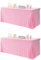 HBBMAGIC 2 Stücke Rosa Spandex Rechteckig Tischdecke für 1.8m Rechteck Tische Dehnbare 3-Wege Rosa Tischdecke für Vendor Display Birhtday Party Hochzeitsempfang