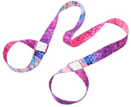 JIEOU Yoga Mat Strap, Adjustable Nylon Carrier for Yoga Mat, Strong and Study Yoga Mat Harness Strap Sling, Pilates or Exercise Mat Strap (Illusory Colorful)