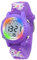 HMJIA 3D Cartoon Design Armbanduhr für Kinder Jungen und Mädchen 3ATM Wasserdicht Kinderuhr mit Wecker/Datum/Stoppuhr/LED (LED Einhorn Violettes)