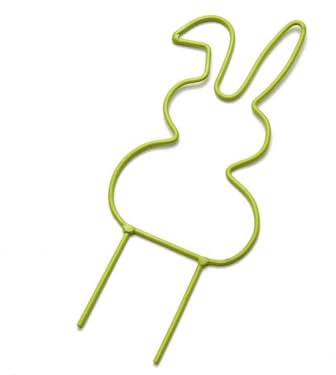 NaDeco Metall Stecker Osterhase, ca.10 cm, in 5 Farben wählbar | Blumenstecker Hase aus Metall | Osterdeko | Frühlingsdeko | Osterhase für Pflanzentöpfe | Deckostecker Metall, Farbe:Apfelgrün