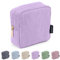 MAGEFY Kleine Make up Tasche für Handtasche Mini Kosmetiktasche Cord Make up Tasche für Frauen mit Fächern(Lila)