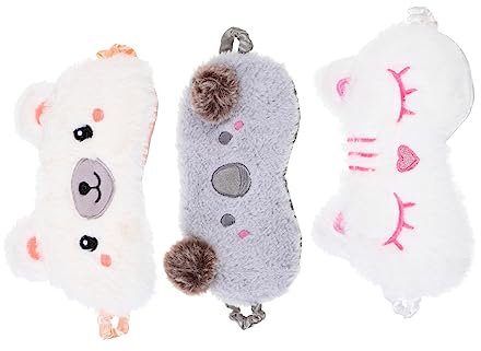 FOMIYES Lot De 3 Masques De Sommeil Pour Hommes Bloquant La Lumière Confortables Pour La Maison Lhôtel Les Voyages Motif Animal 3 Pièces X 3