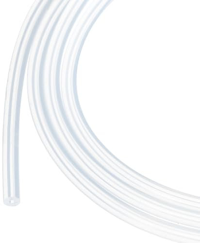 Rebower 1M(3Pieds) Tube en Silicone 1mm DI 4mm DE Transparent Tuyau en Plastique Industriel en Silicone Clair pour Pompage, Vidange, Irrigation, Brassage, 0,04 x 0,16
