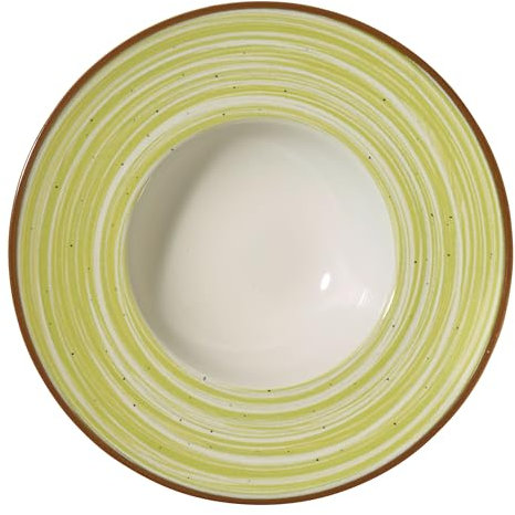 METRO Professional Plato para pasta Madleen, cerámica de gres, Ø 28 cm, verde, 6 unidades