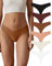 SHARICCA Strings Set Seamless Tangas Damen Nahtlose Unterhosen Sexy Mehrfarbig No Show Seamless Atmungsaktiv Thong Slip 6er-Pack Set (Mehrfarbig-6P13 S)