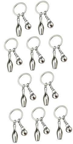 ibasenice 10stücke Bowling Schlüsselanhänger Aus Zinklegierung Kreative Kegeln Dekorationen Für Schlüssel Taschen Und Mitgebsel Für Bowling-partys Und Besondere Anlässe