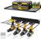 HOTOOLME Drill Holder Wall Mount Power Tool Storage,Heavy Duty Drill Tool Rack Drill Organizer Power Tool Organiser for Garage Storage (5 Slots +1 Shelf)
