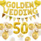 Decorazioni Matrimonio Oro, Decorazioni Anniversario Matrimonio 50 anni Palloncini Nozze Oro 50 Palloncini Happy 50th Anniversary Palloncini Oro Striscioni 50 Golden Wedding Cake Topper