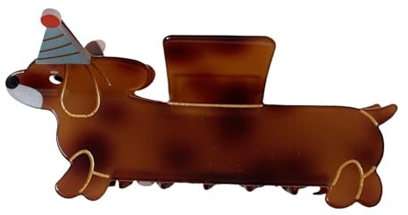 Krmoau Fermaglio per capelli bassotto, fermaglio per artiglio bassotto,Mollette per capelli a tenuta forte, graziosi fermagli per artigli - Fermagli per capelli per cani per capelli,