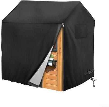 Solaughguy 210D Oxford Cloth Outdoor Children's Playhouse Cover, Waterproof Sunscreen Protective Cover, Lightweight And Foldable, With Adjustable Drawstring(145*145*160cm)