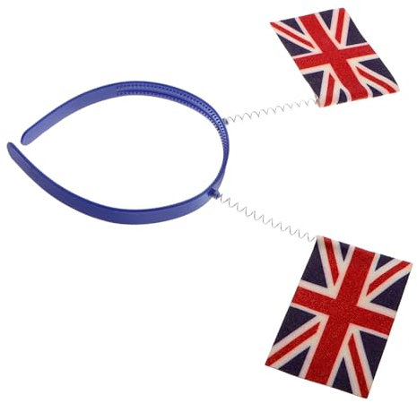 Healeved Union Jack Headband British Flag Hair Hoop for Women Uk National Headband Spring Hair Accessory for Parties