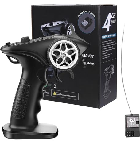 Transmisor teledirigido RC - Transmisor y Receptor RC de 2,4 GHz | transmisor y receptor impermeables | Kit controlador y receptor RC, sensibilidad, mando a distancia para coches, barcos y car