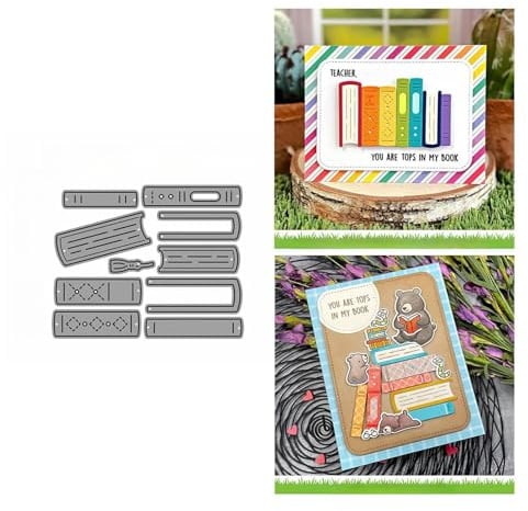 Buch Stanzschablone, Metall Stanzformen Set für Kartenherstellung | Stanzbögen, Die Cuts für DIY Scrapbooking, Fotoalbum, Journale Prägungen,Karten Dekorative