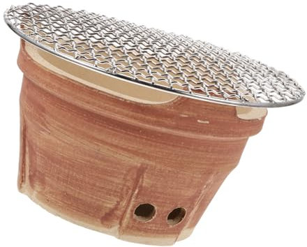 Kisangel 1Set Mini Barbecue Terracotta per Camping e Picnic Carbonella Resistente e per Grigliate All All Colore Casuale