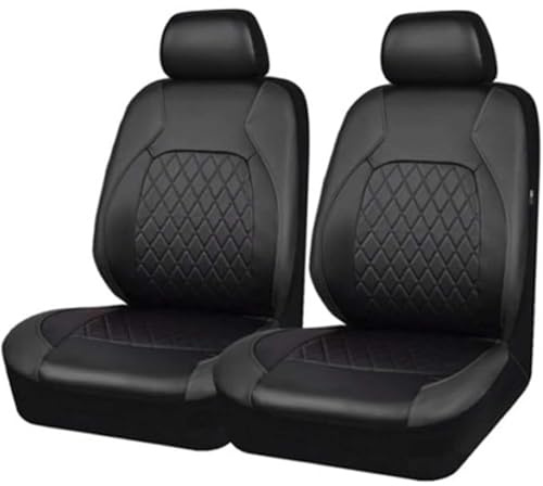 HHCVLUZI Autositzbezüge Für VW Transporter T4, T5, T6 (1989-2019), Vordersitze Autositzbezüge Sitzbezüge Sets Wasserdicht rutschfest Vorne Sitzschoner Innenraum Zubehör,Black
